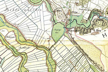 Karte der Ursiedlung von Nettelnburg. Auszug aus den alten Vahrendorf Karten
